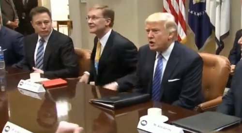 SpaceX and Lockheed CEOs meet with Donald Trump