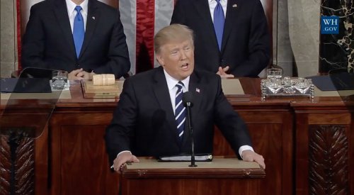 Space makes cameo appearance in Trump speech before Congress