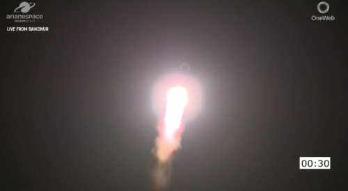 OneWeb’s first large batch of satellites launch on Arianespace Soyuz rocket